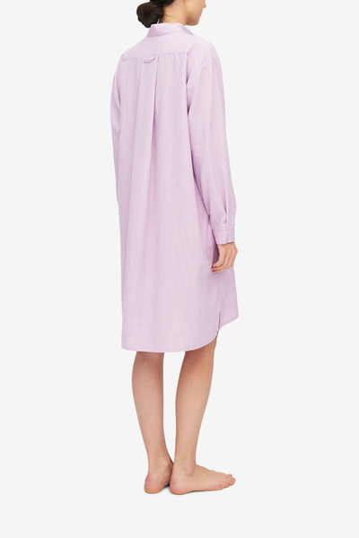 Long Sleep Shirt Textured Lilac