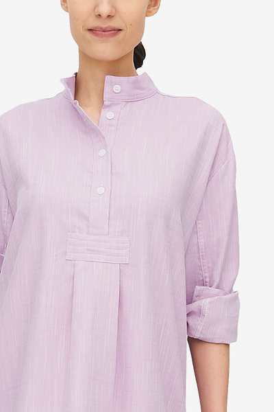 Long Sleep Shirt Textured Lilac