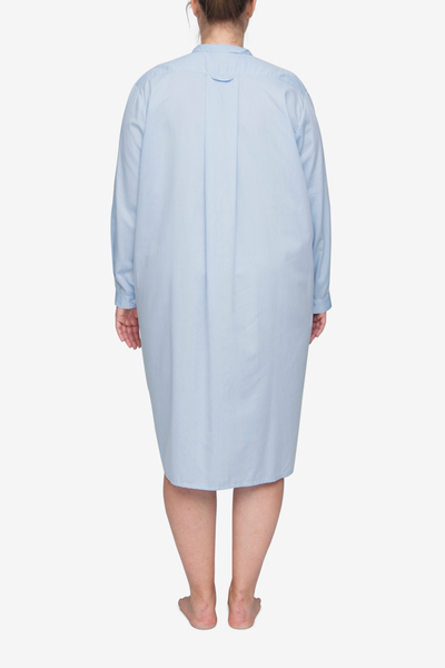Long Sleep Shirt Soft Blue Stripe PLUS