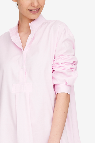Long Sleep Shirt Pink Royal Oxford