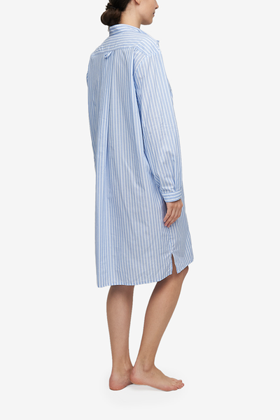 Long Sleep Shirt Tricolour Stripe