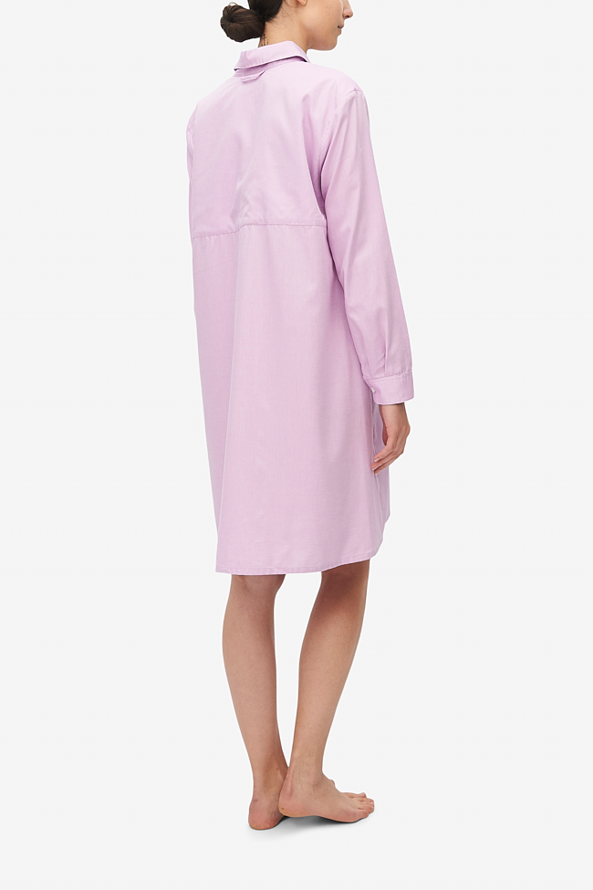 Button Down Sleep Shirt Rose Royal Oxford