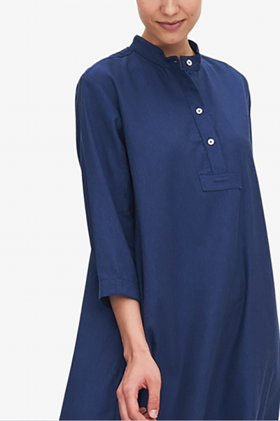 Full Length Sleep Shirt Midnight Twill