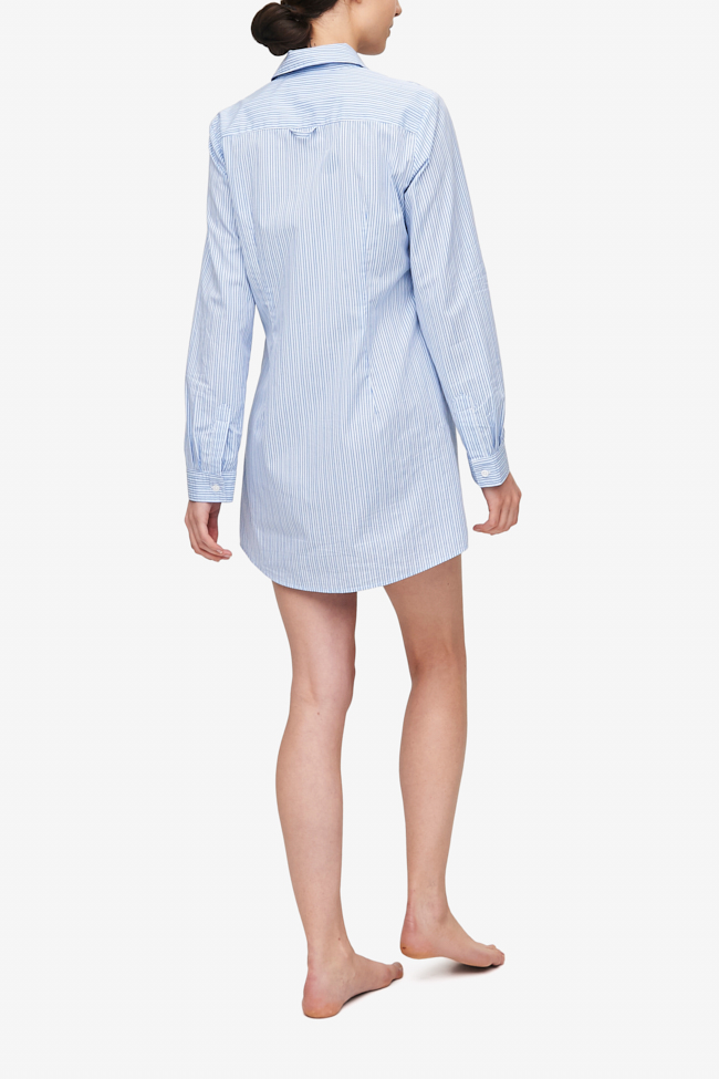 Slim Sleep Shirt Cook's Blue Stripe