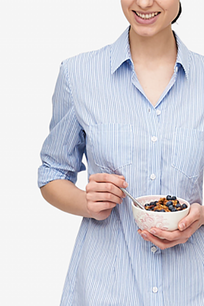 Slim Sleep Shirt Cook's Blue Stripe
