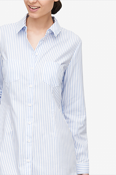 Slim Sleep Shirt Sunday Uniform Stripe