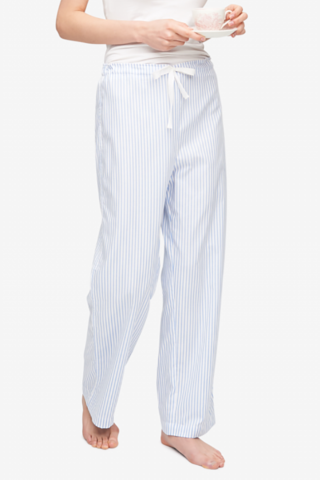front view lounge pant sunday uniform stripe cotton by the Sleep Shirt