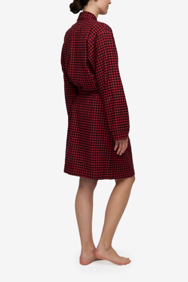 Unisex Robe Red Buffalo Check