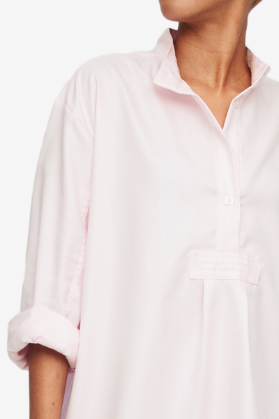 Short Sleep Shirt Baby Pink Twill