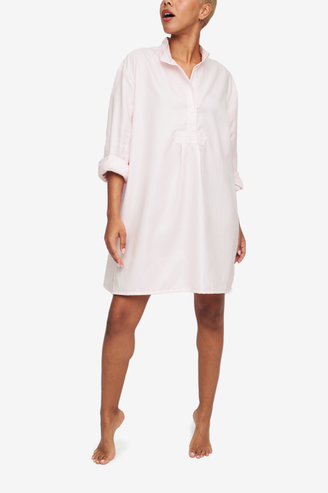 Short Sleep Shirt Baby Pink Twill