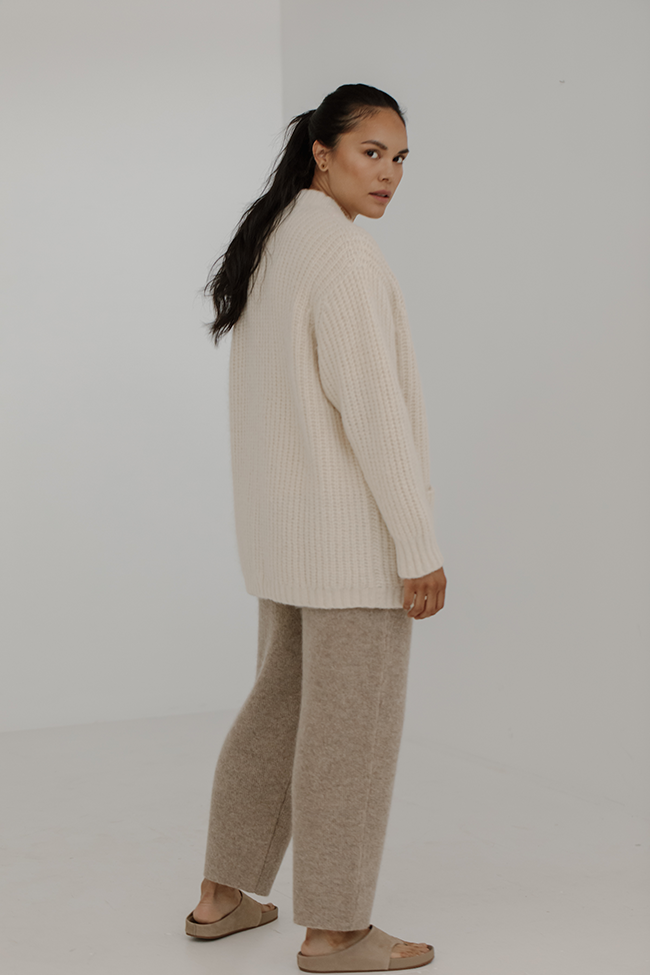 Bare Knitwear Harbour Cardigan Ivory