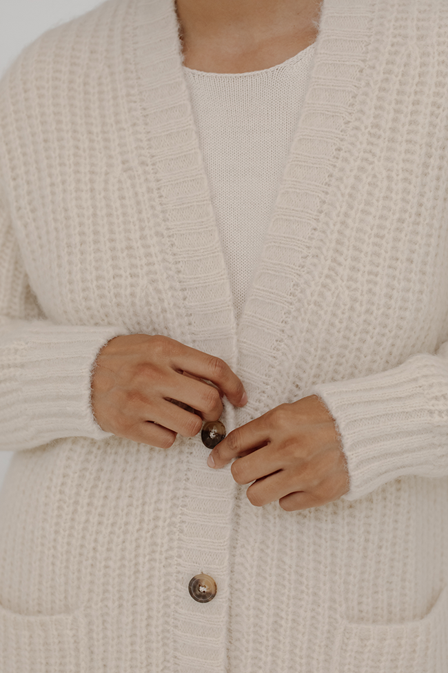 Bare Knitwear Harbour Cardigan Ivory