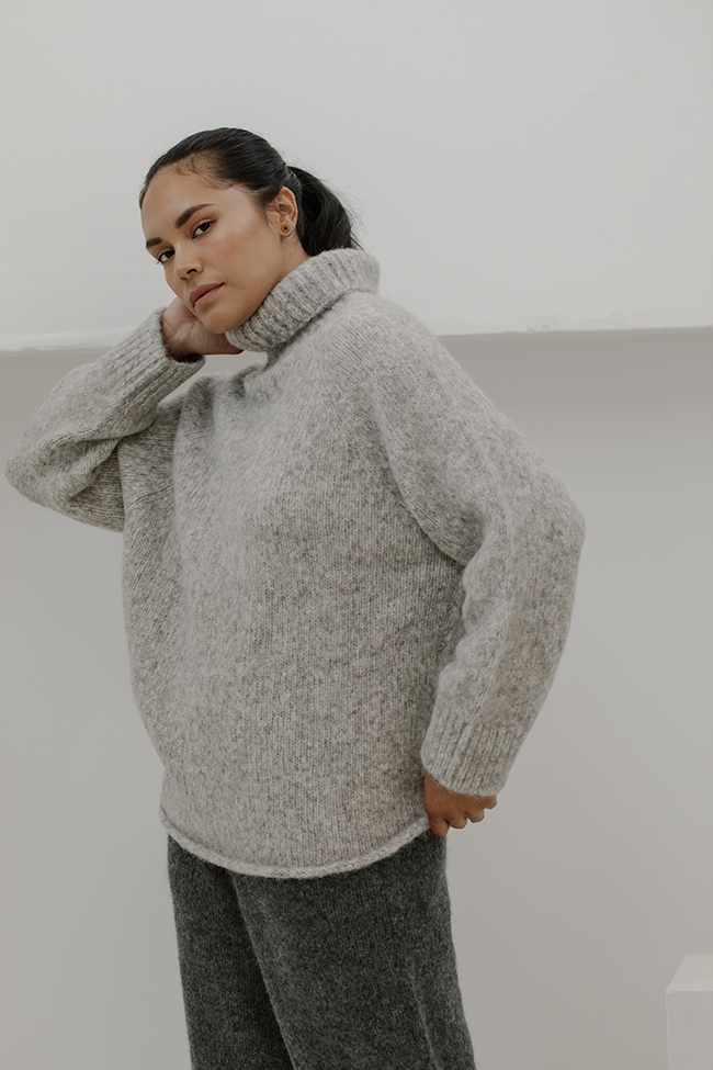 Bare Knitwear Stanley Pullover Marble Grey