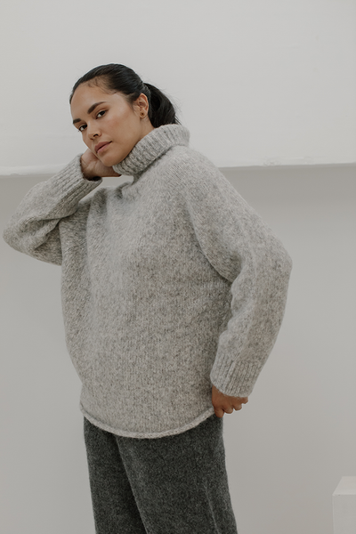 Bare Knitwear Stanley Pullover Marble Grey