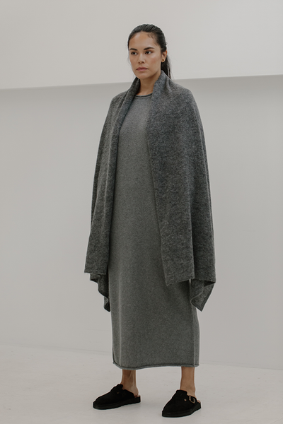 Bare Knitwear Travel Wrap Ash
