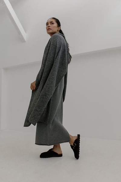 Bare Knitwear Travel Wrap Ash