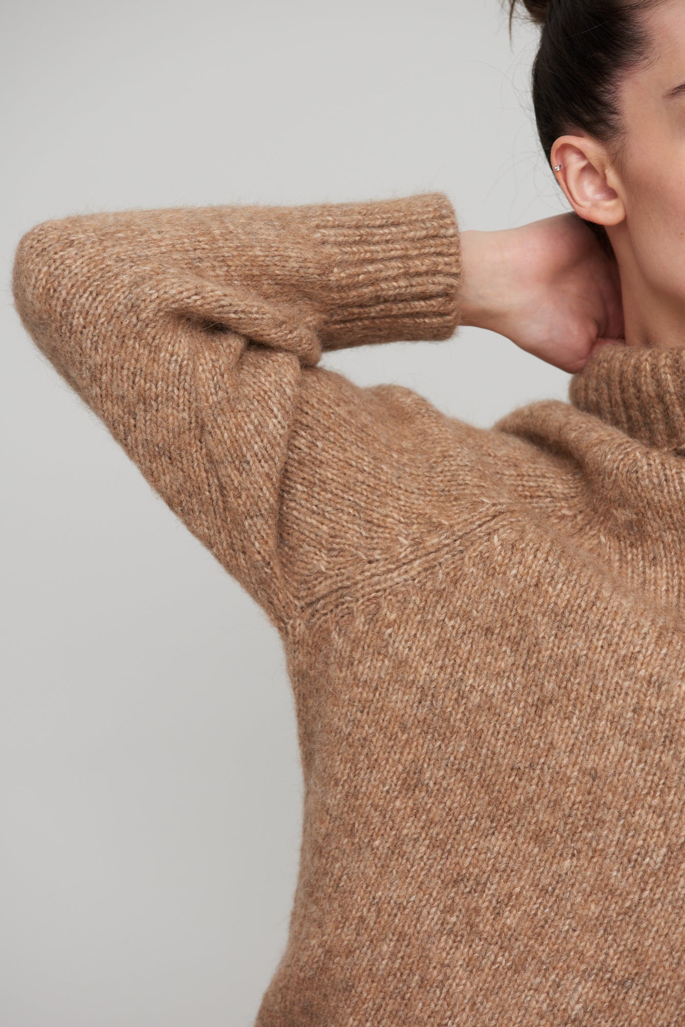 Bare Knitwear Stanley Pullover Caramel Alpaca/Wool