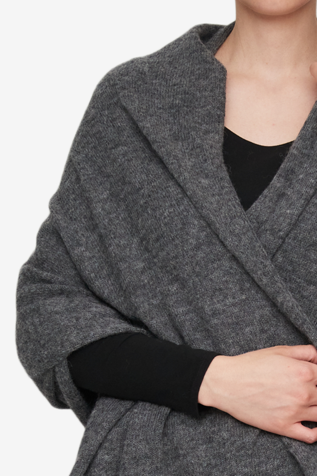 Bare Knitwear Travel Wrap Ash