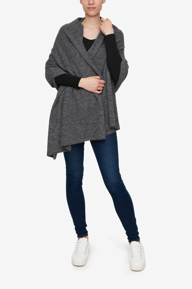 Bare Knitwear Travel Wrap Ash