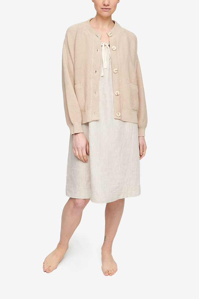 Bare Knitwear Seed Cardigan in Birch