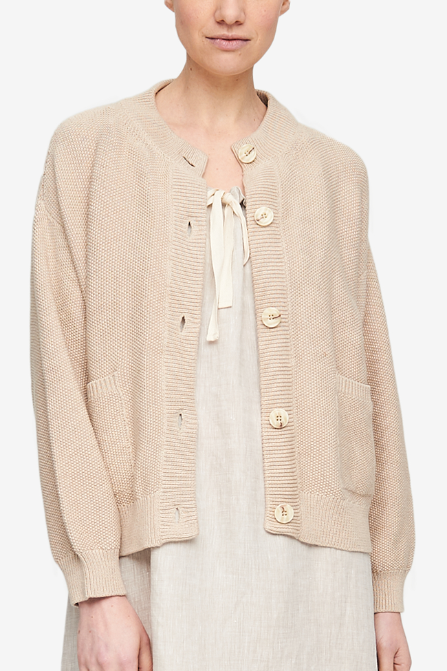 Bare Knitwear Seed Cardigan in Birch