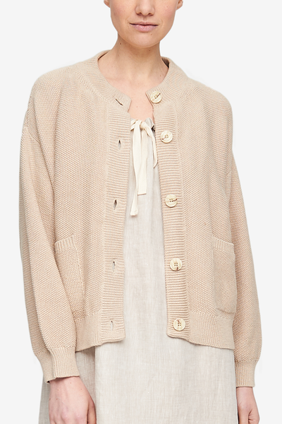 Bare Knitwear Seed Cardigan in Birch