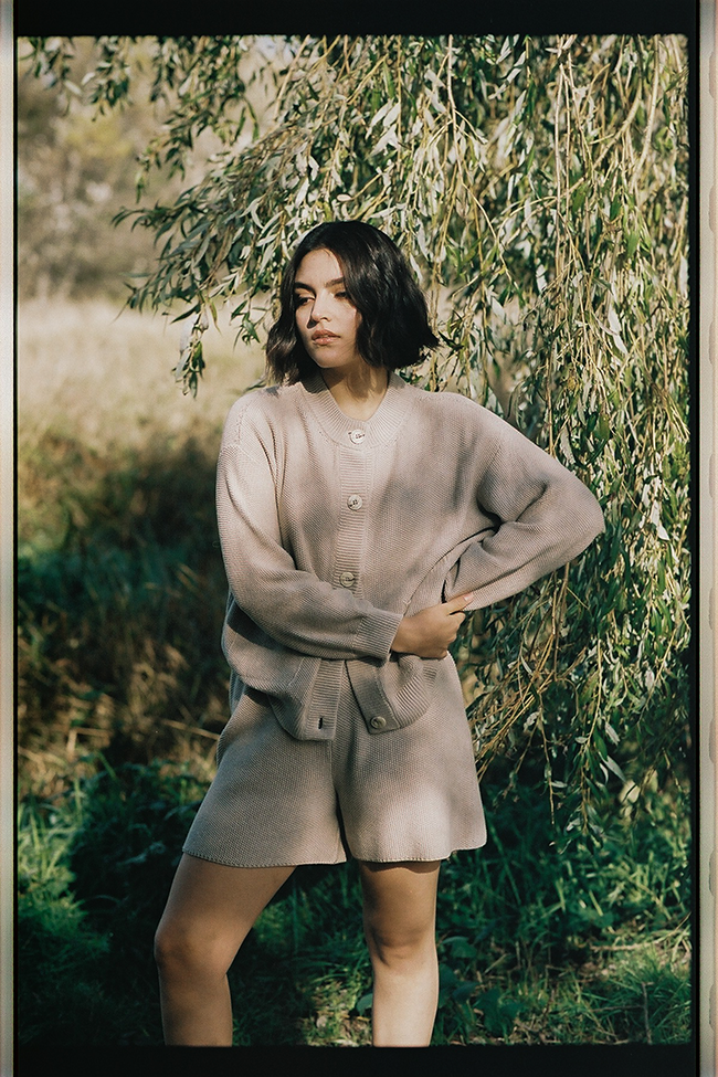 Bare Knitwear Seed Cardigan in Birch