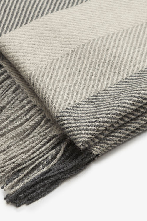 Woven Alpaca Throw in Smoke