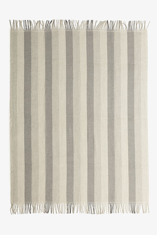 Woven Alpaca Throw in Smoke