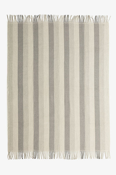Woven Alpaca Throw in Smoke