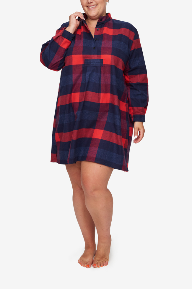 Plus size flannel sleep shirt new arrivals