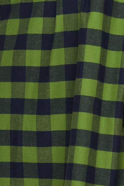Long Sleep Shirt Big Olive Buffalo Check PLUS