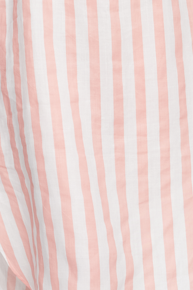Short Sleep Shirt Big Pink Linen Stripe PLUS