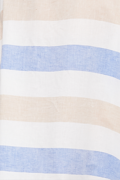Short Sleep Shirt Big Tan Stripe