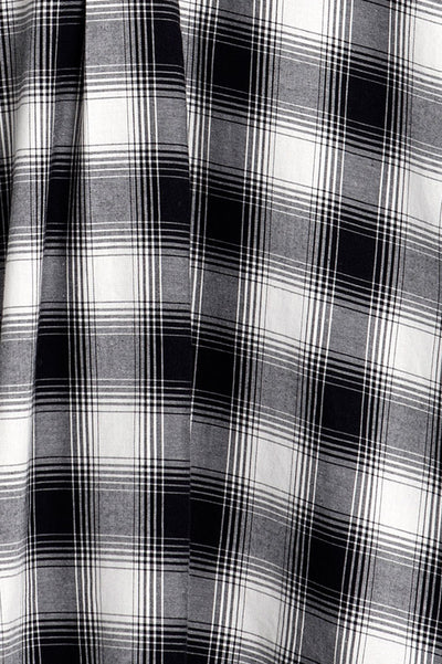 Short Sleep Shirt Black Glen Plaid