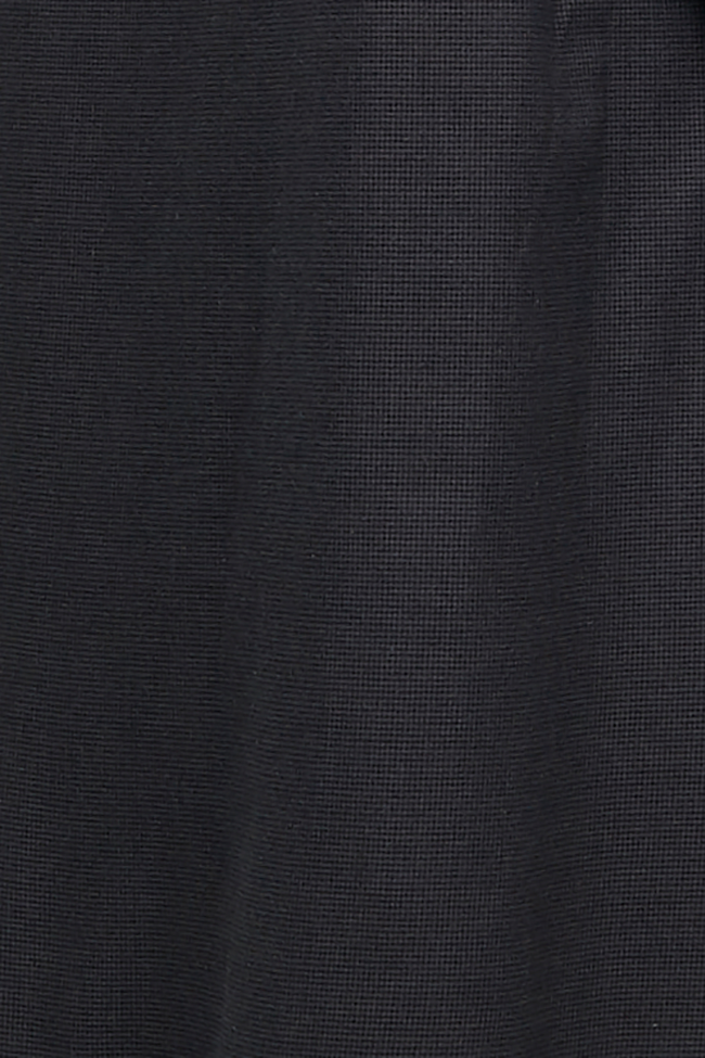Short Sleep Shirt Black Houndstooth Flannel