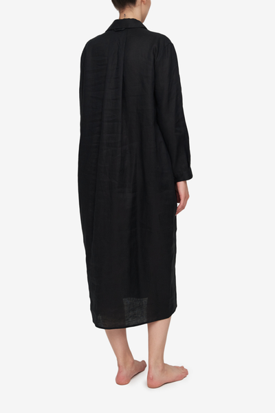 Big Shirt Black Linen