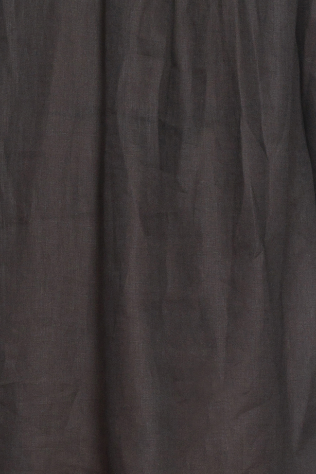 Slip On Top Black Linen