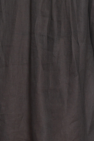 Slip On Top Black Linen