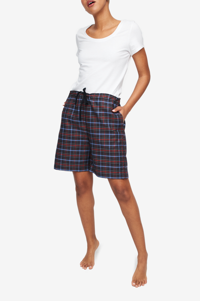 Lounge Short Black Plaid