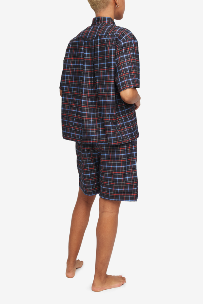 Lounge Short Black Plaid