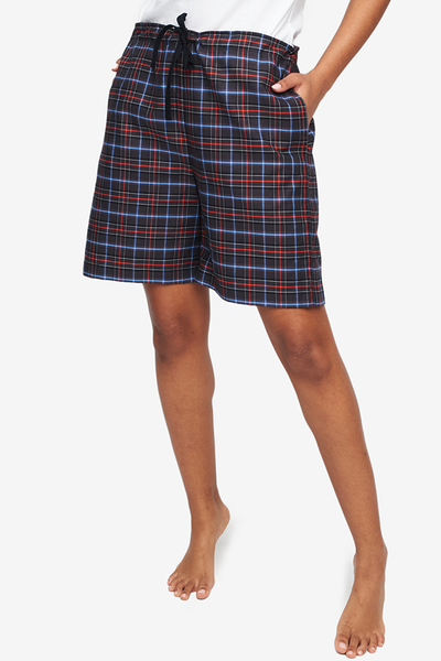 Lounge Short Black Plaid