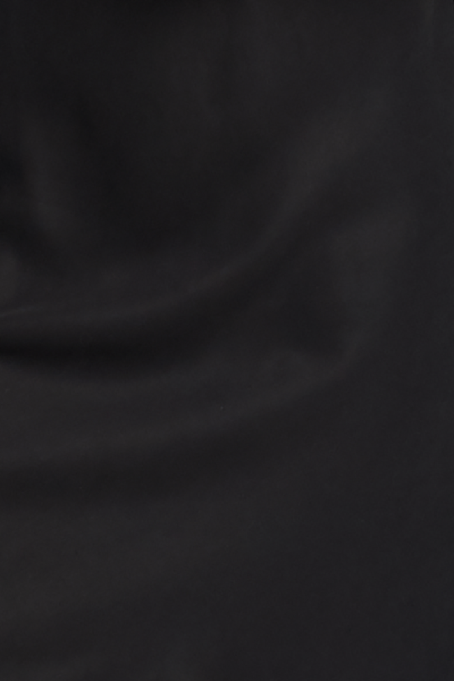 Two Pocket Sleep Shirt Black Tencel Twill