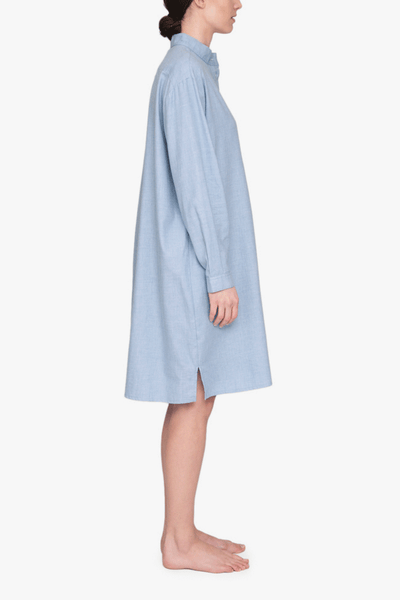 Long Sleep Shirt Blue Cashmarello