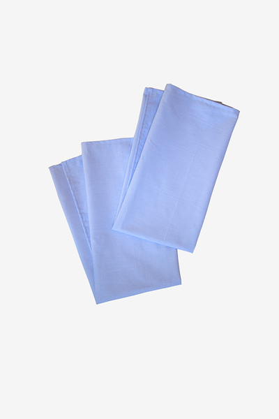 Blue Mini Check Tea Towel - Set of 2