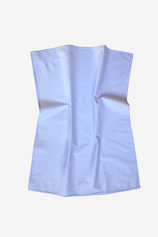 Blue Mini Check Tea Towel - Set of 2