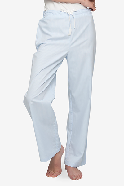 Lounge Pant Blue Cotton Stripe
