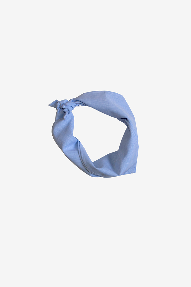 Blue Linen Blend Kerchief