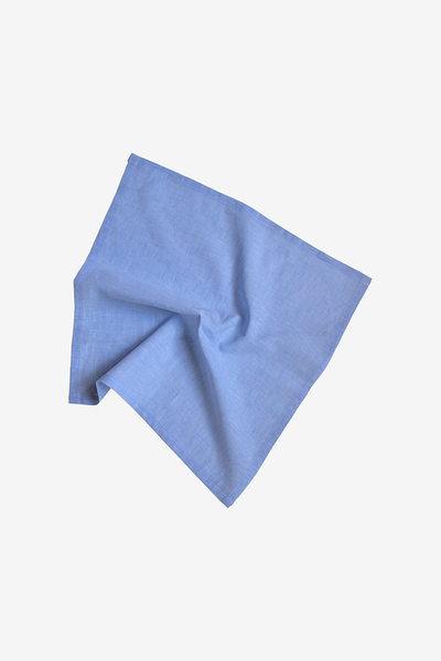 Large Blue Linen Blend Napkins - Set of 4
