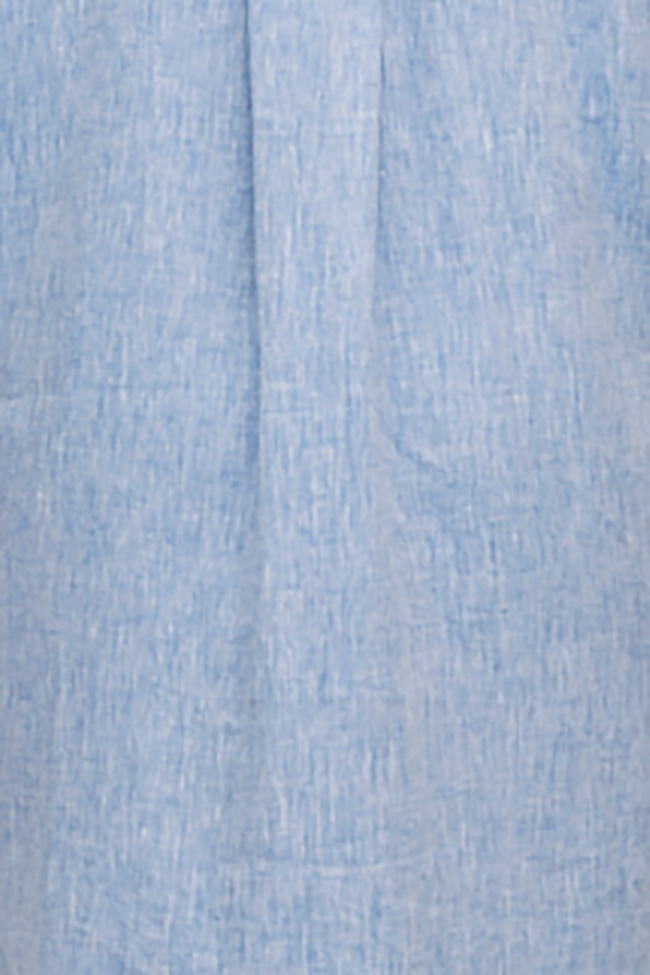 Short Sleep Shirt Blue Linen
